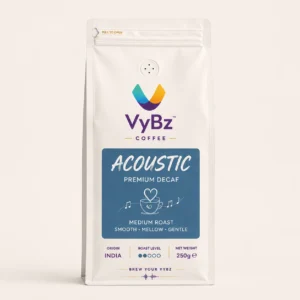 VYBZ ACOUSTIC premium decaf medium roast coffee