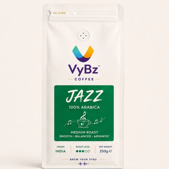 VYBZ JAZZ 100% Arabica medium roast coffee
